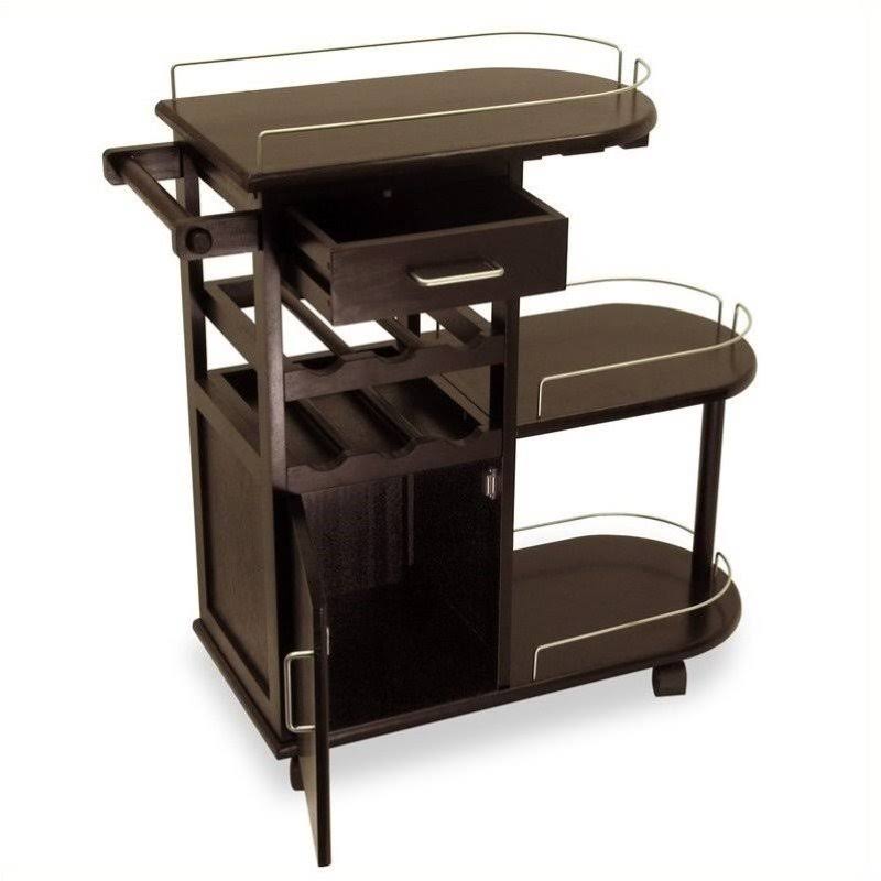Espresso Beechwood Entertainment Cart J333152