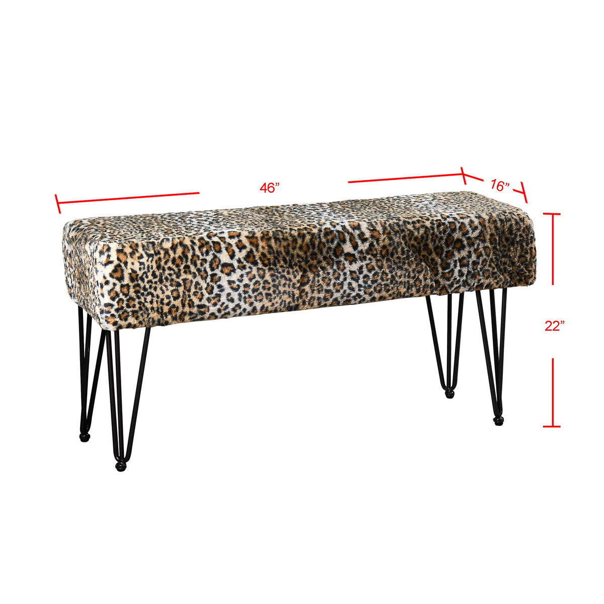 Faux Fur Ottoman C41182