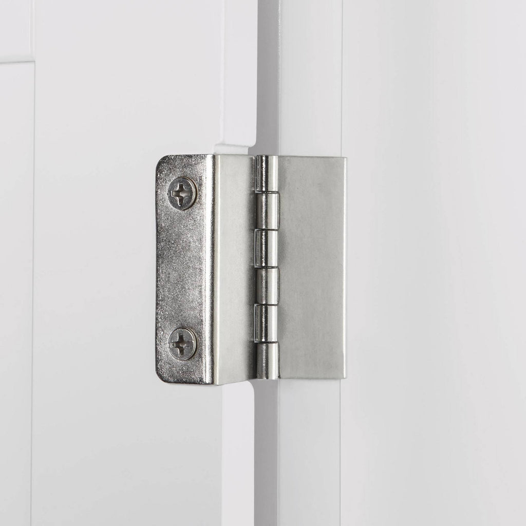 White Two Door Wall Cabinet with Open Shelf Z613