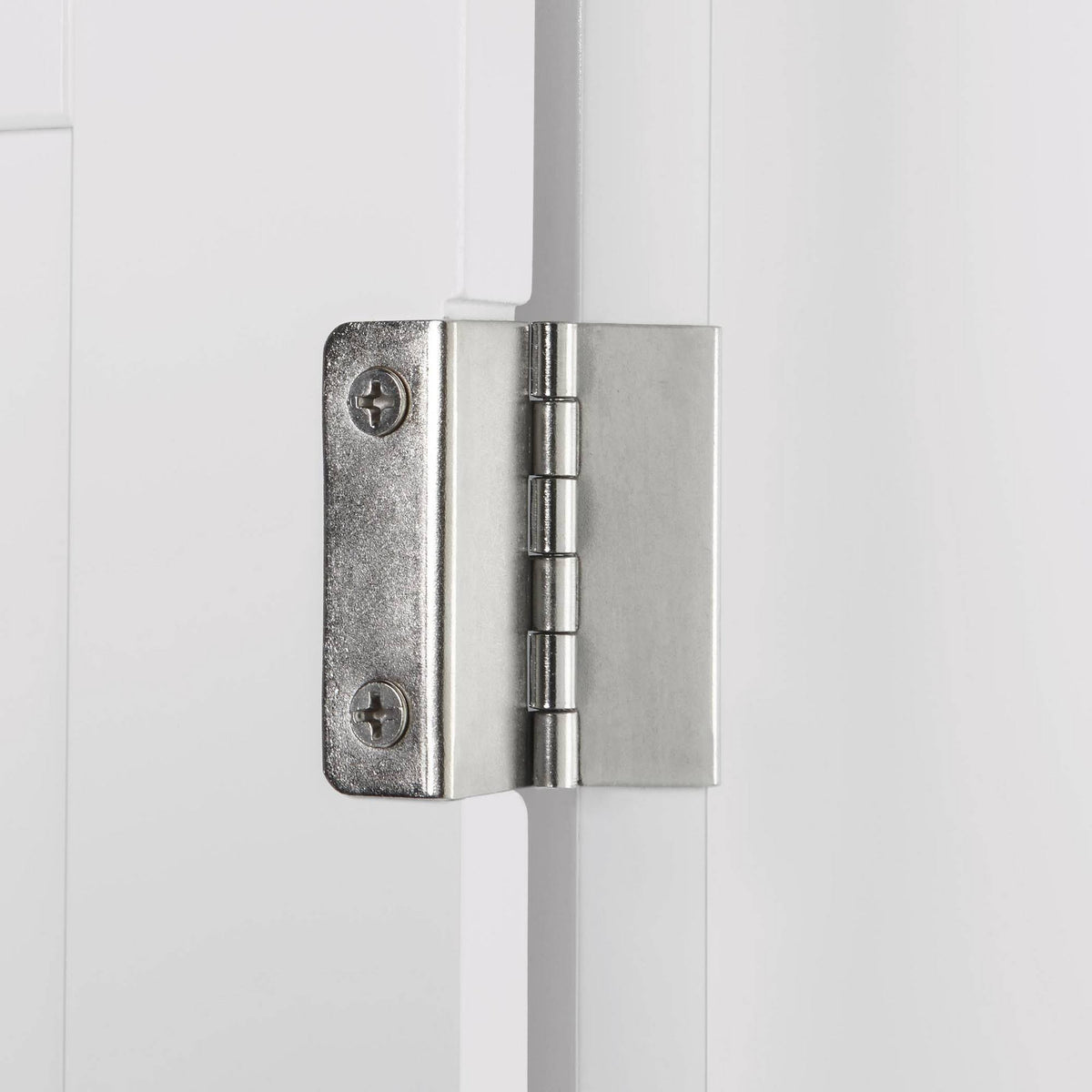 White Two Door Wall Cabinet with Open Shelf Z613