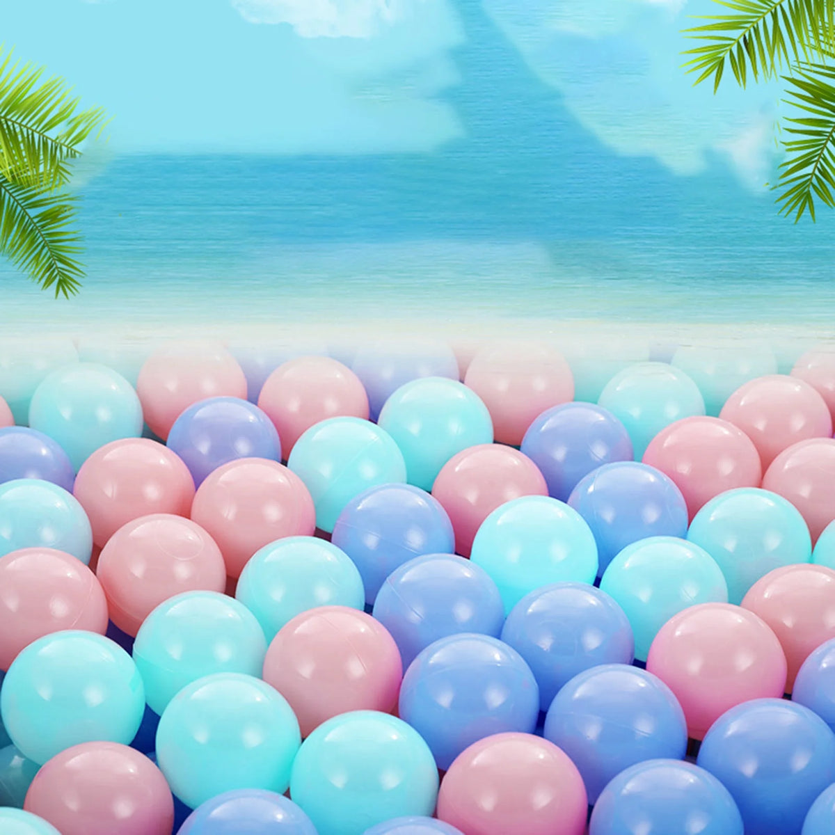 100Pcs Plastic Ocean Balls Pool Accessories V921570