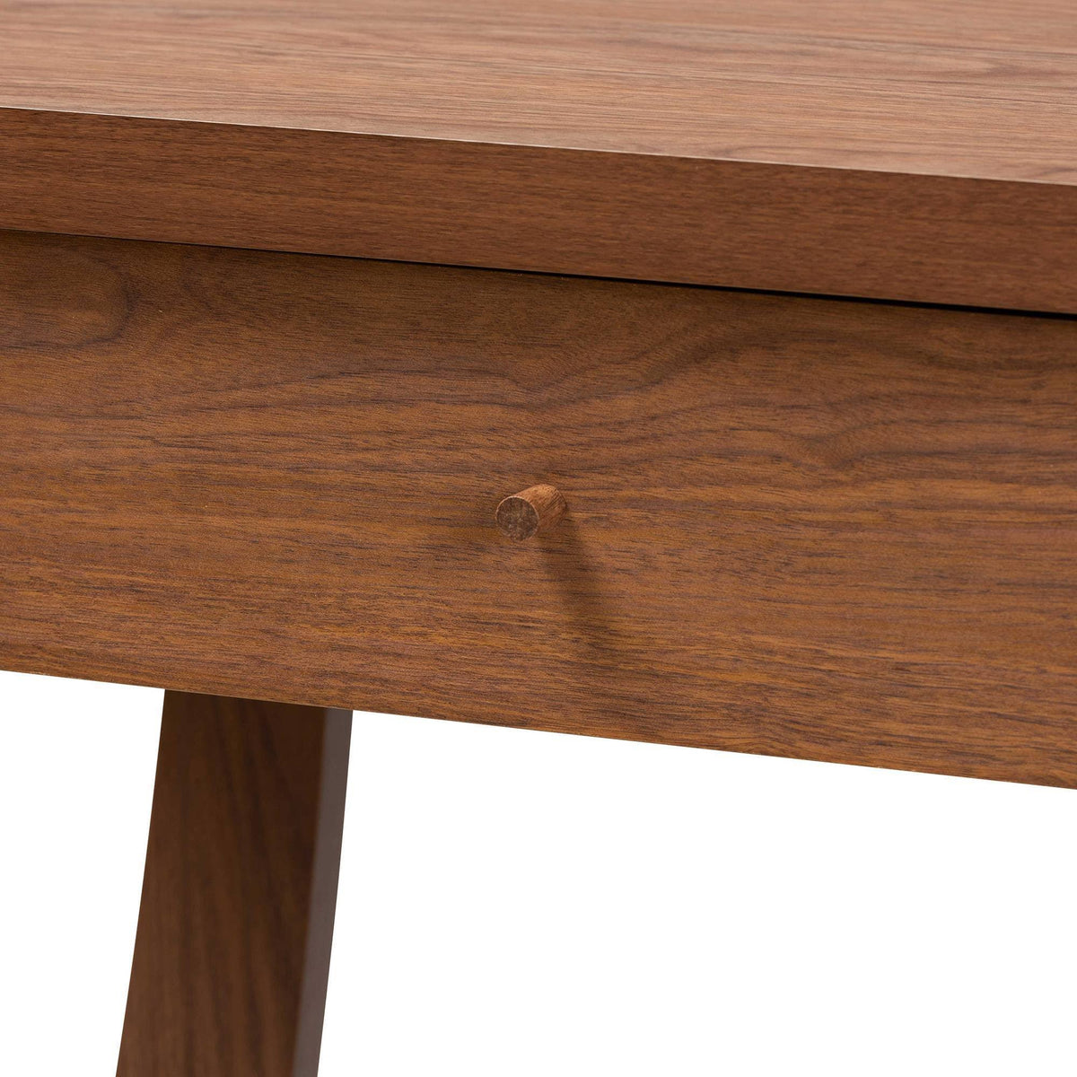 Walnut Brown Finished Wood 1-Drawer Console Table H5008