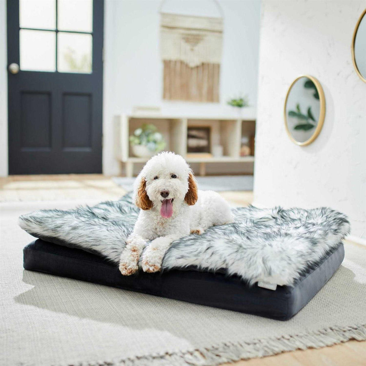 Plush Orthopedic Pillowtop Dog Bed with Removable Cover D615