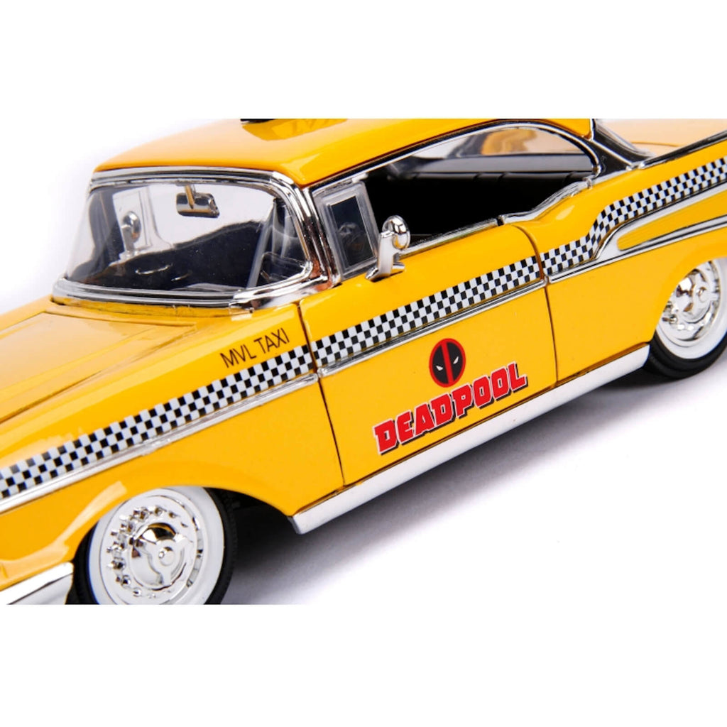 1957 Chevrolet Bel Air Taxi Yellow Diecast Figure N64068