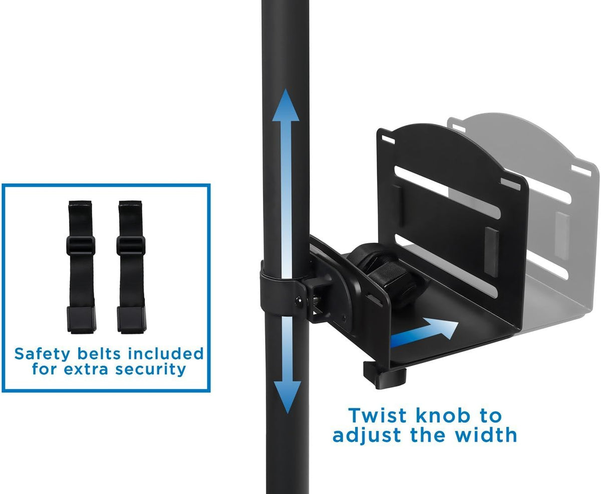 Rolling Computer Cart with Monitor Mount and CPU Holder B864879