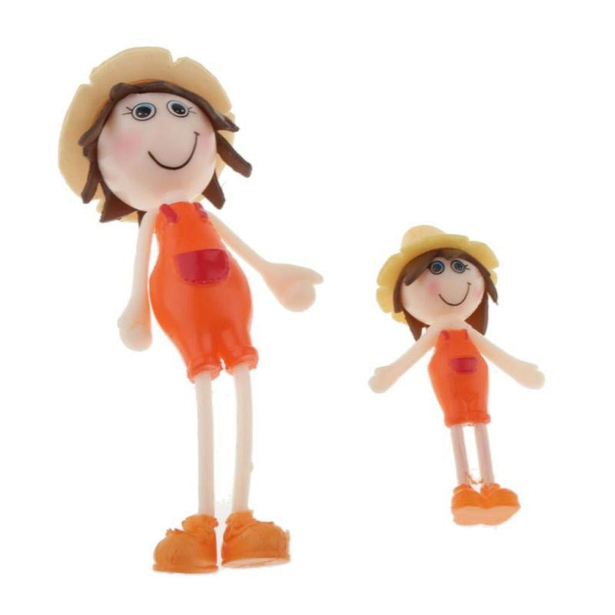 2Pcs Dollhouse Dolls Pretend Play Figures S5335