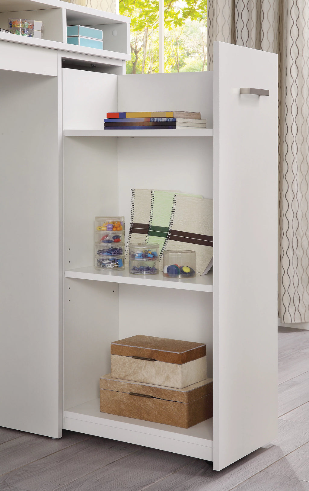 47" Wide White Desk with Storage A94754