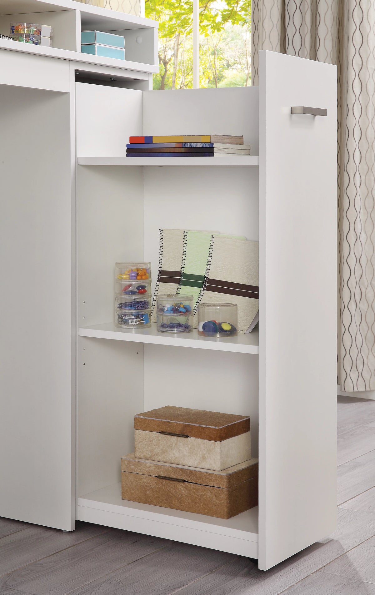 47" Wide White Desk with Storage A94754