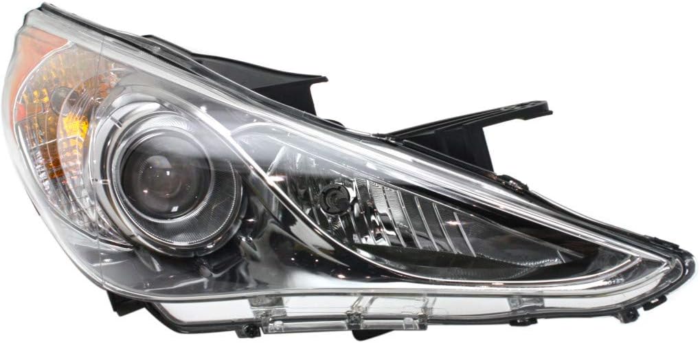 Headlight Assembly Passenger Side Chrome Bezel T72208