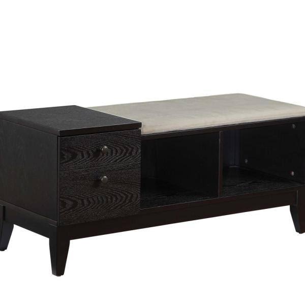 Black Storage Bench D852