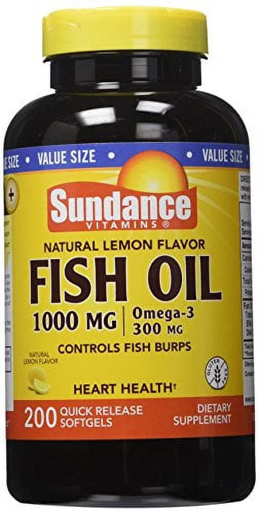 Omega-3 Fish Oil 1000 mg Softgels, 200 Count, 3 Pack L202909