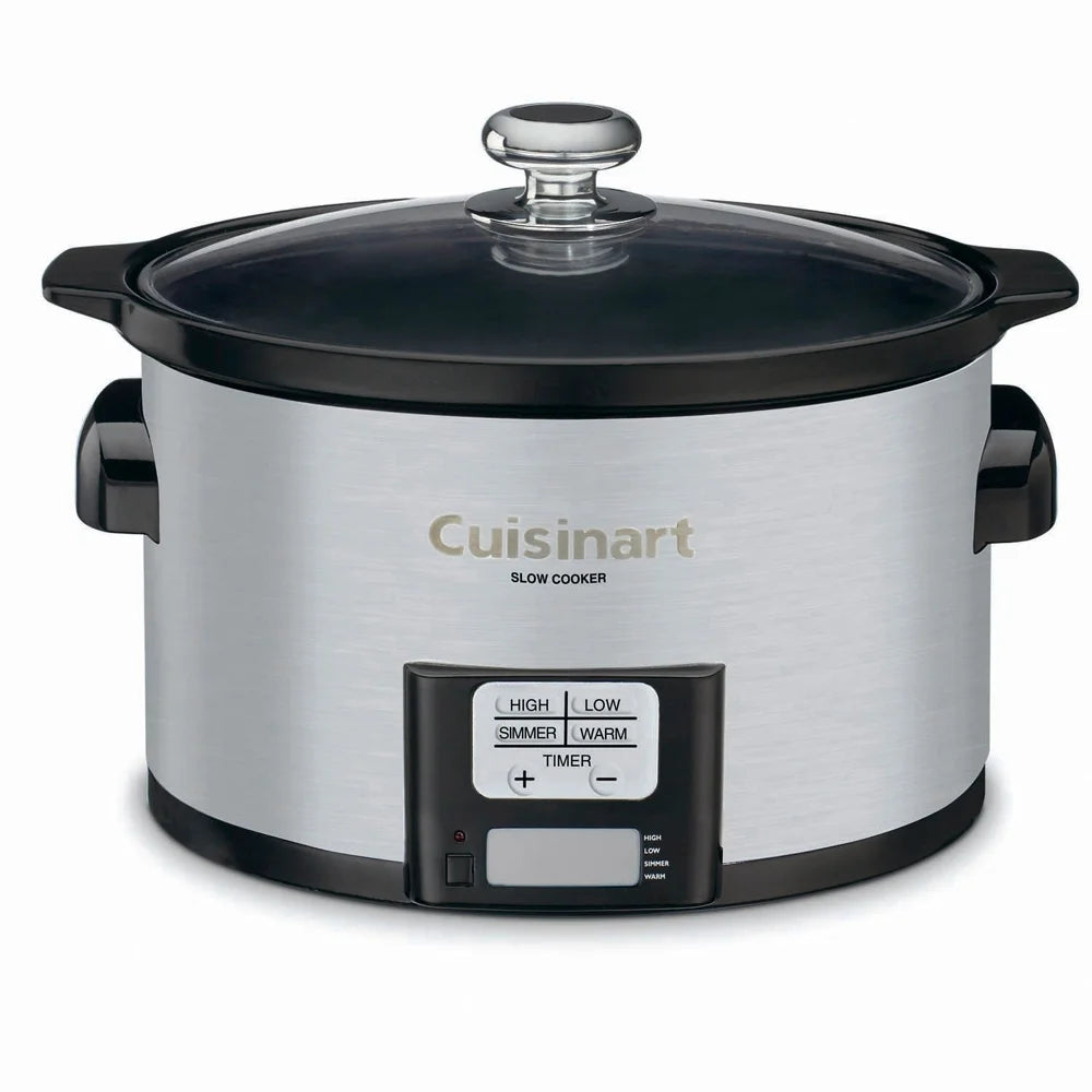 3.5 Quart Programmable Slow Cooker Brushed Stainless Steel C617294