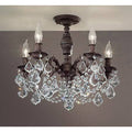 5-Light Semi-Flush Mount Crystal Chandelier X77692