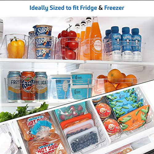 Stackable Clear Fridge & Freezer Organizer Bins G95465