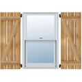 Spaced Board-n-Batten Shutters with Z-Bar, Rough Sawn Western Red Cedar K84620