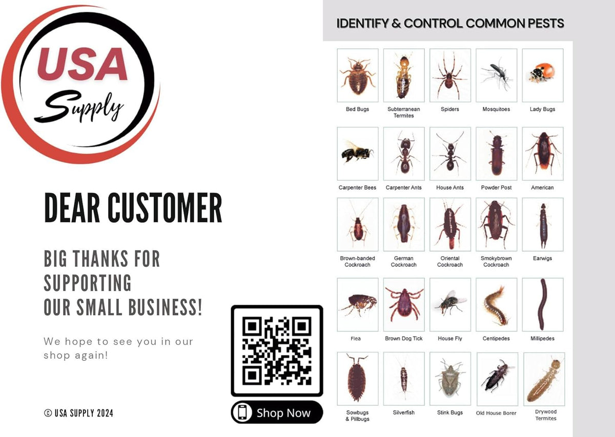 Heavy Duty Flea and Bed Bug Pressurized Insecticide with Protective Gloves and Pest Identification Card N780796