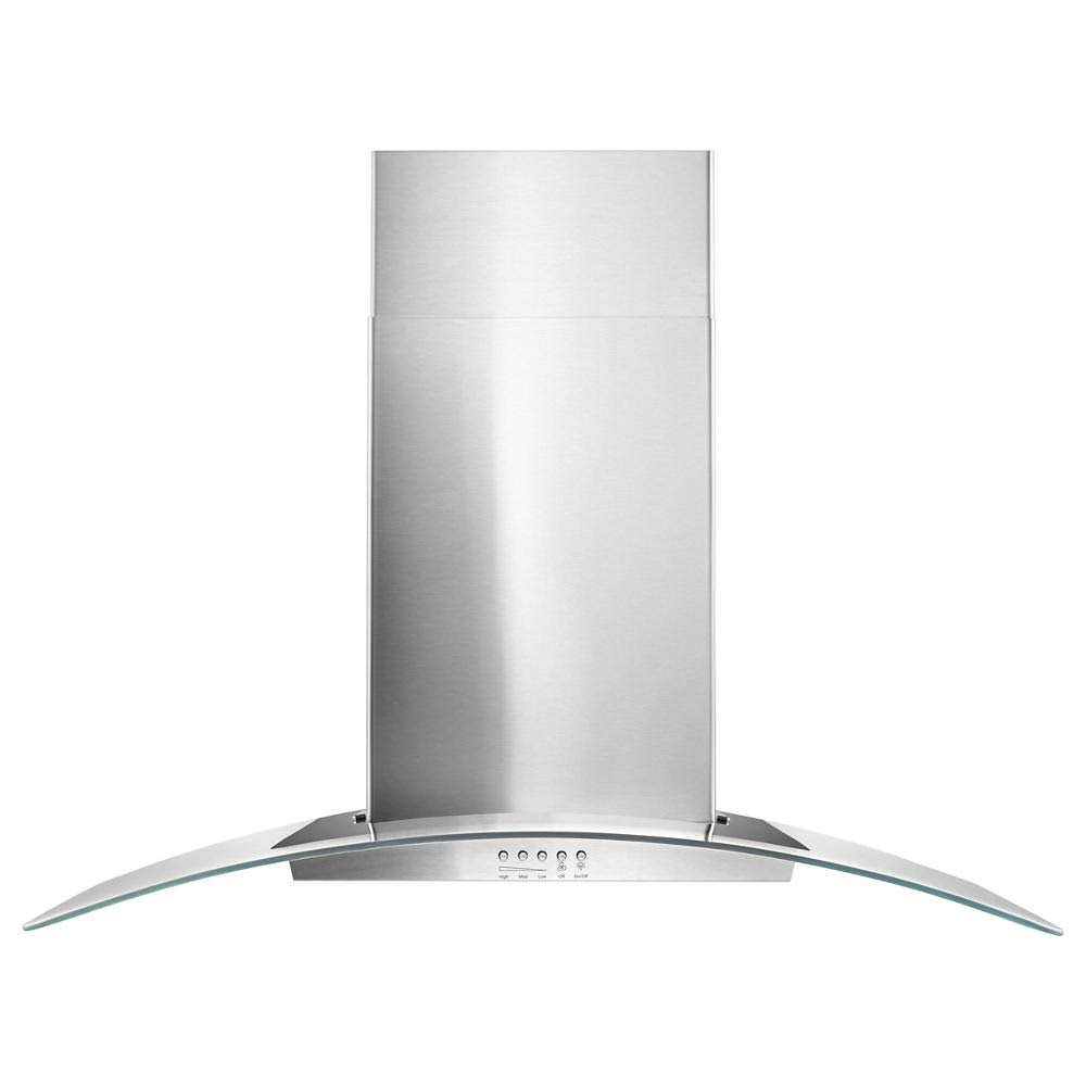 36 Concave Glass Wall Mount Range Hood Stainless Steel J8875