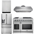 48 Gas Range, Range Hood, Dishwasher, Refrigerator with Water and Ice Dispenser N31737