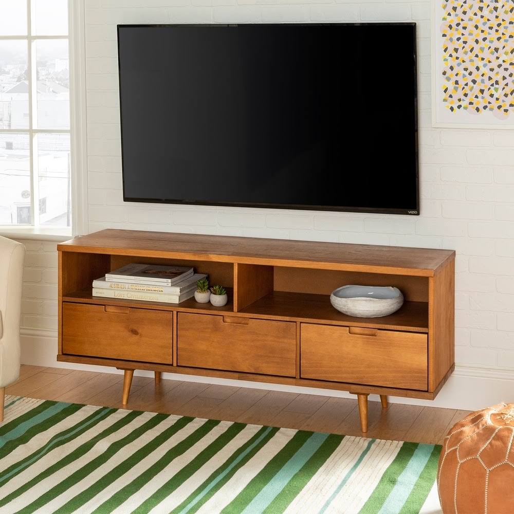 Walnut 3-Drawer TV Console T848