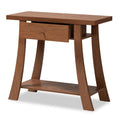 Walnut Brown Finished Wood 1-Drawer Console Table H5008