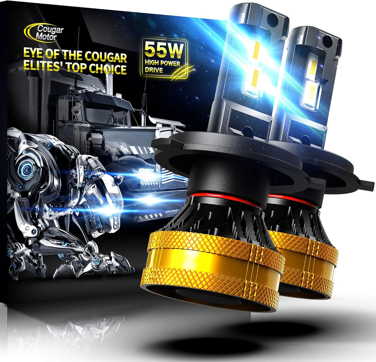 H4 LED Bulb 6500K Cool White Conversion Kit J683