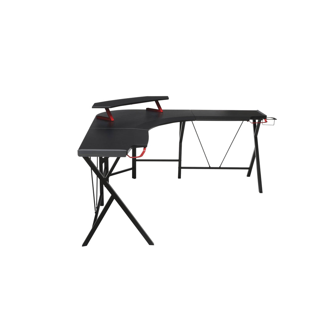 Grey L Shaped Gaming Desk P8209