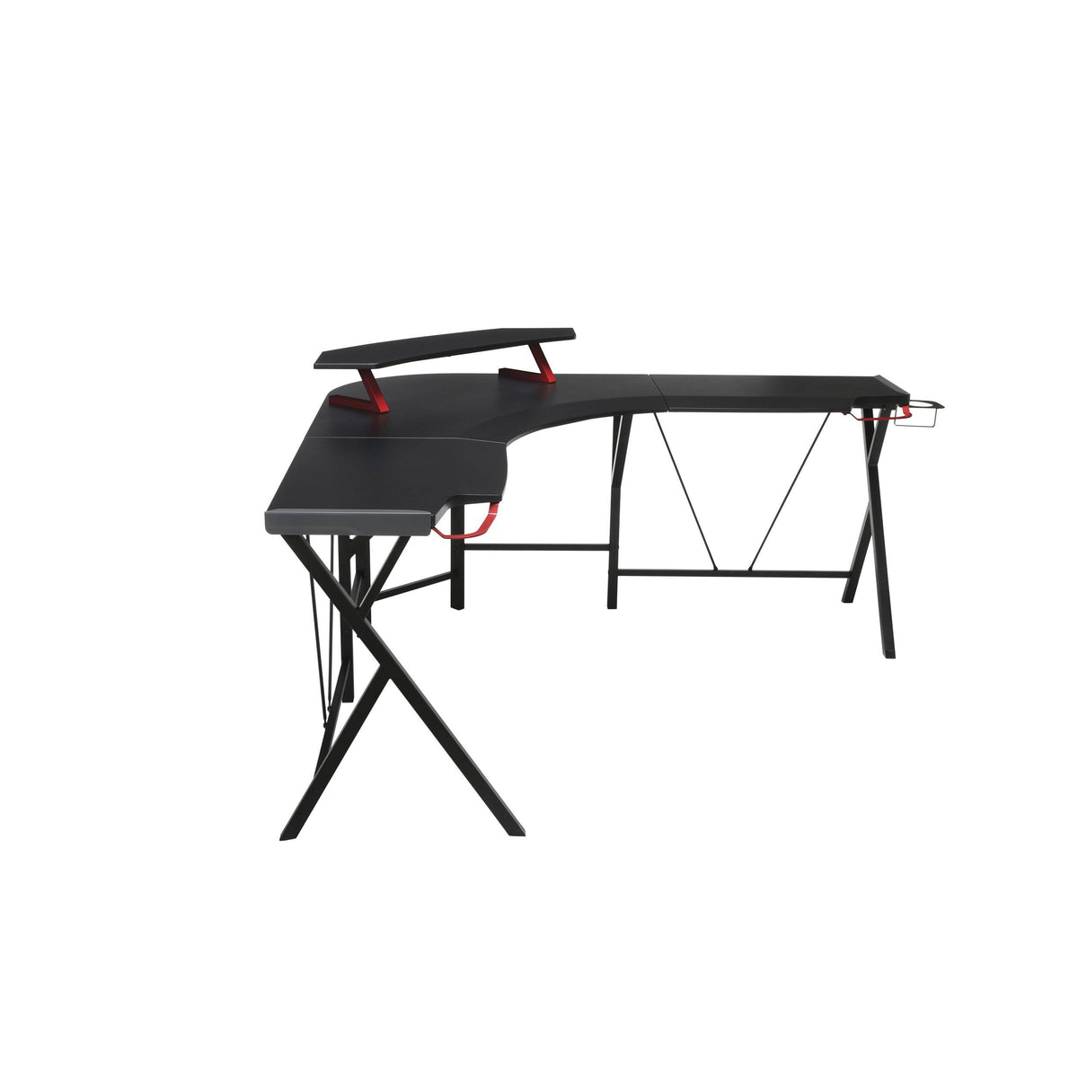 Grey L Shaped Gaming Desk P8209