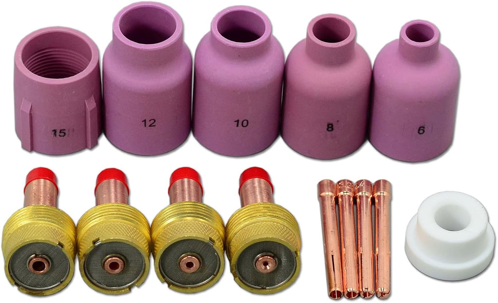 TIG Welding Torch Alumina Nozzle Kit 50pcs F202