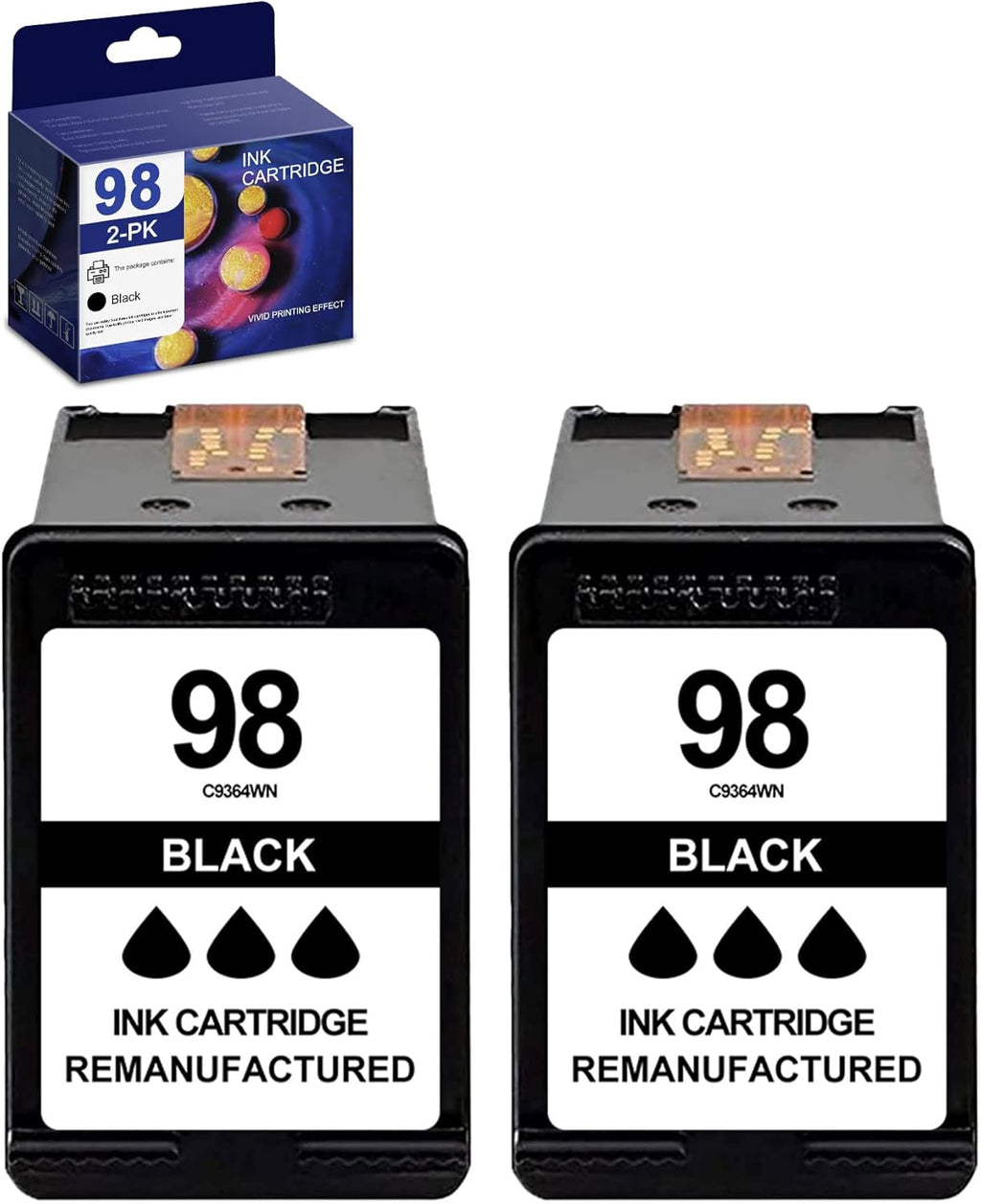 Black 2-Pack Remanufactured Ink Cartridge C556