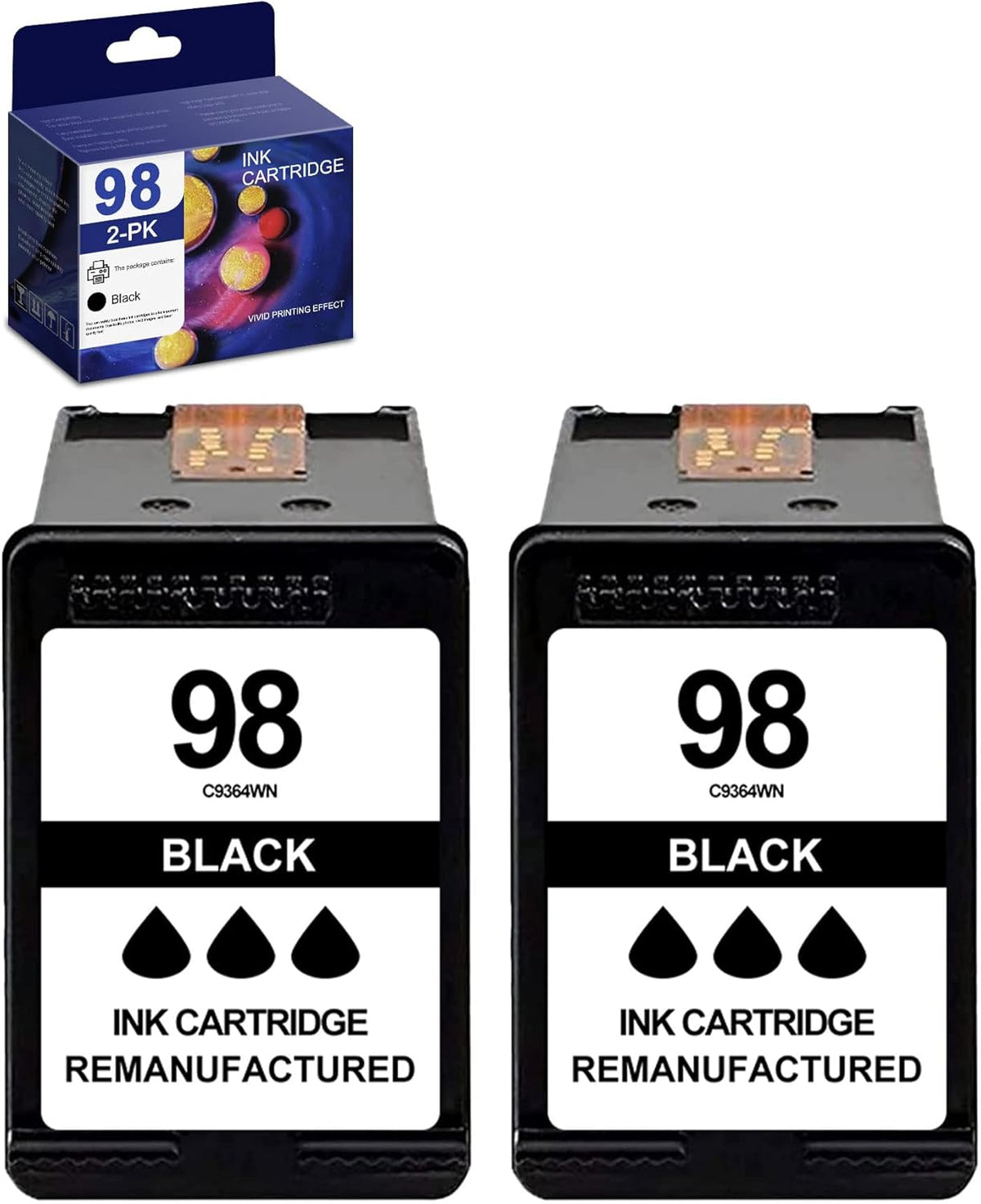 Black 2-Pack Remanufactured Ink Cartridge C556