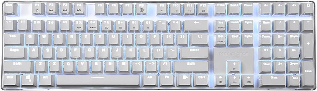 Wired Mechanical Gaming Keyboard Cherry MX Red Switch Backlight 108 Keys Full Size White Case A4106