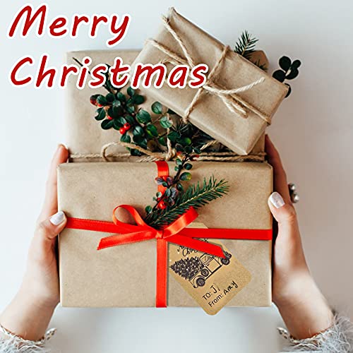 Christmas Gift Tag Stickers 2 x 3 Inch Self-Adhesive 120 Pieces R374136