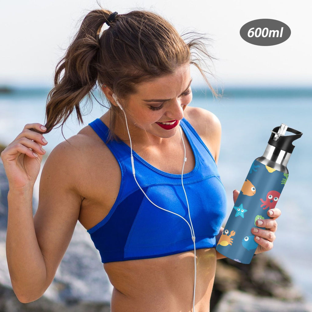 Stainless Steel Insulated Water Bottle with Straw Lid R83574
