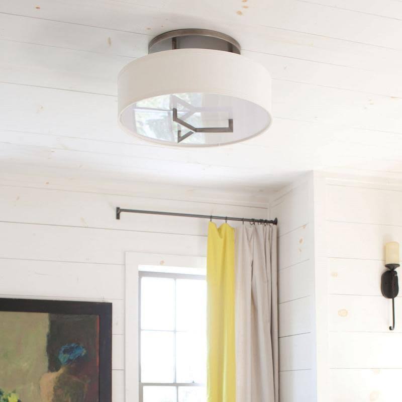 Brushed Bronze Semi Flush Mount Light I861