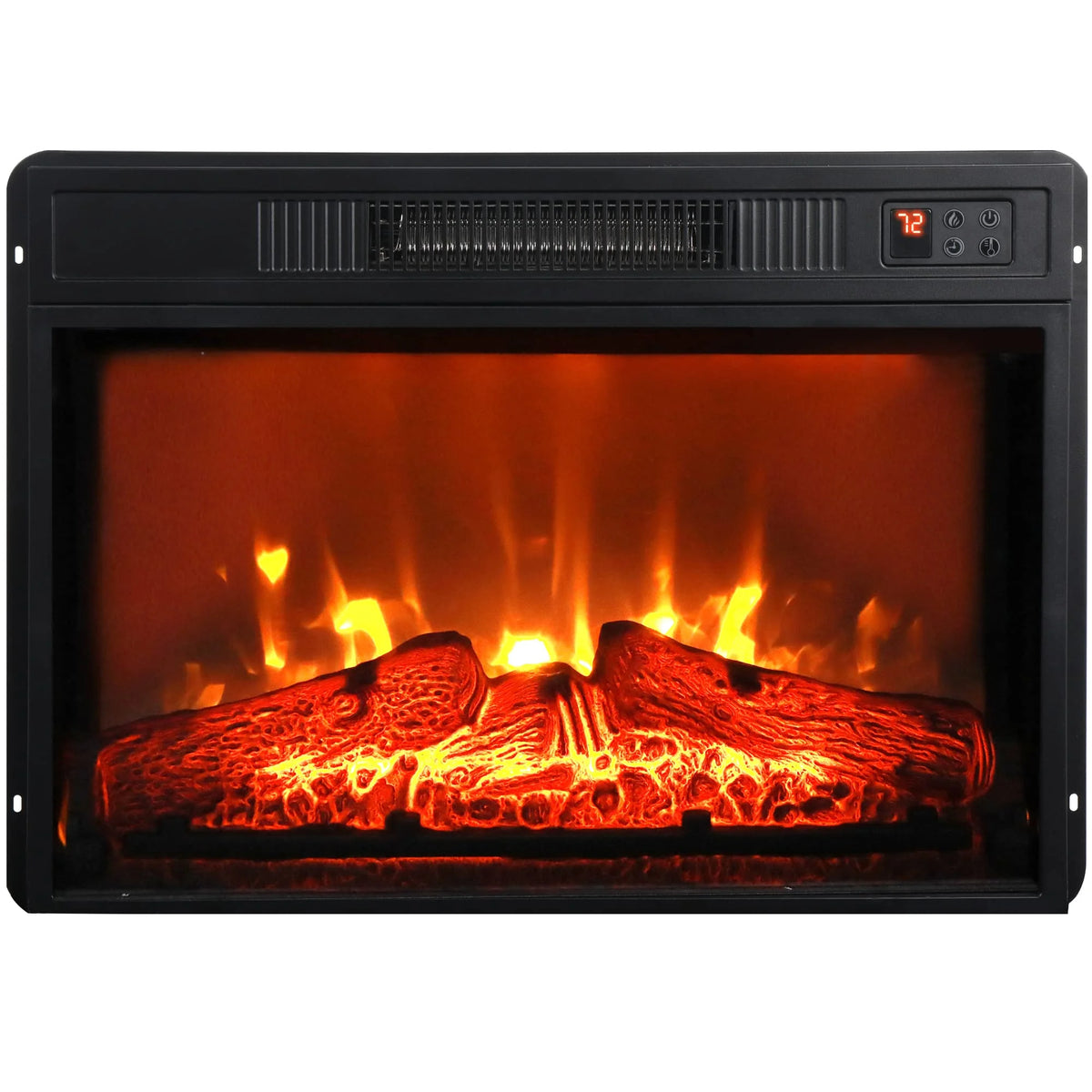58" Fireplace TV Stand with 23" Electric Fireplace, Dark Oak L2638