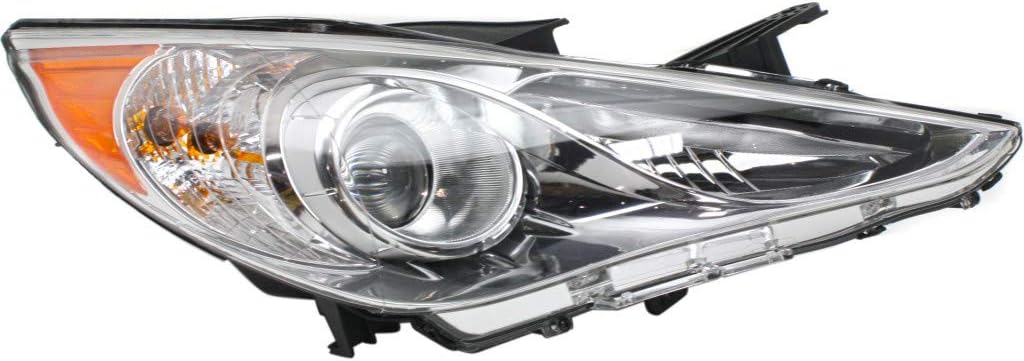 Headlight Assembly Passenger Side Chrome Bezel T72208