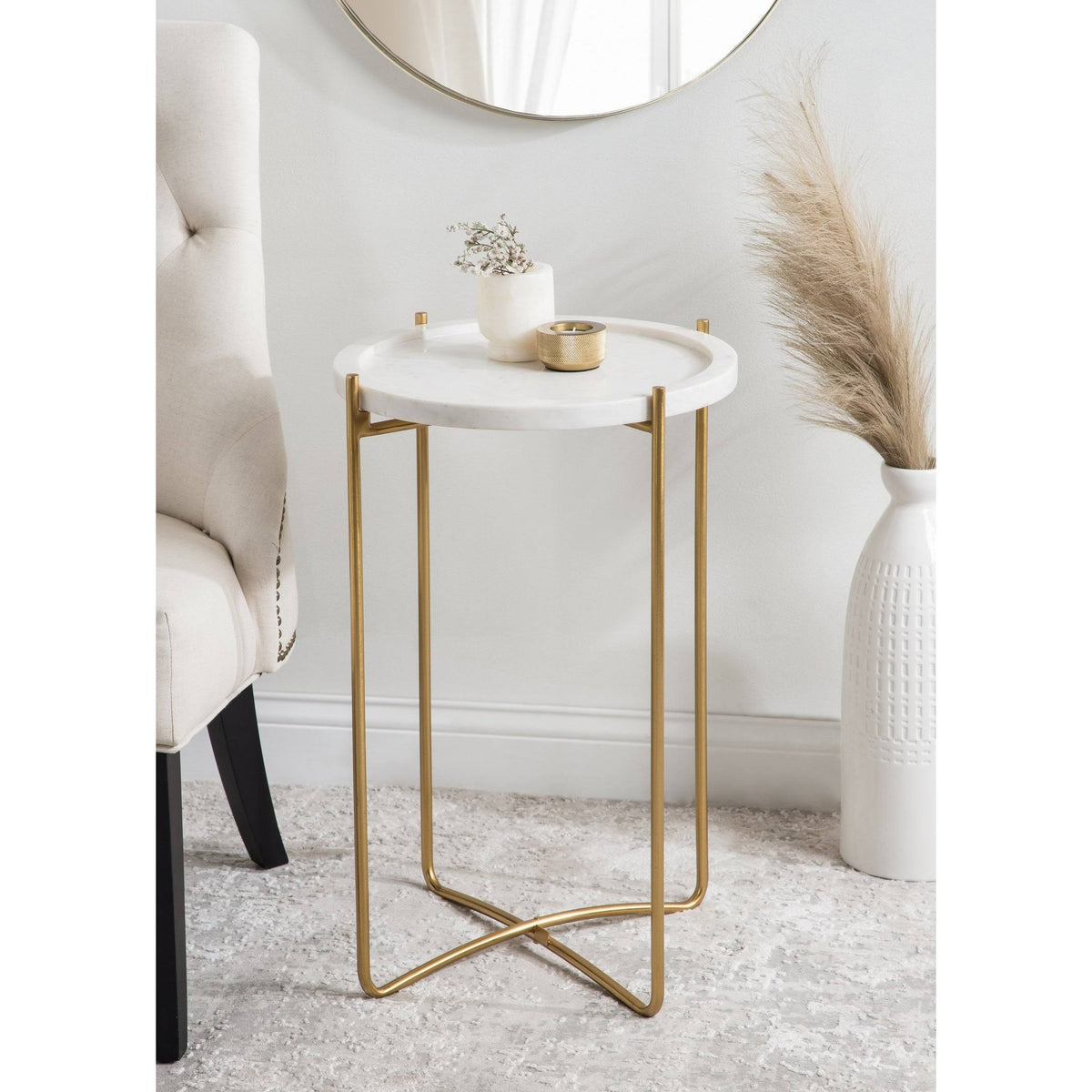 Natural Rustic and Black Side Table B518845