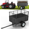 Heavy Duty 750lb ATV Dump Trailer, 17 Cu.Ft Yard Cart with Removable Sides B2054