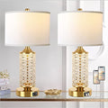 Set of 2 Table Lamps with USB Ports M91001