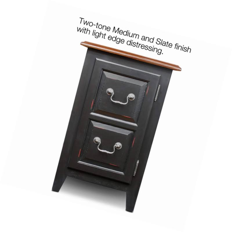 Slate Black Shaker Cabinet End Table X773