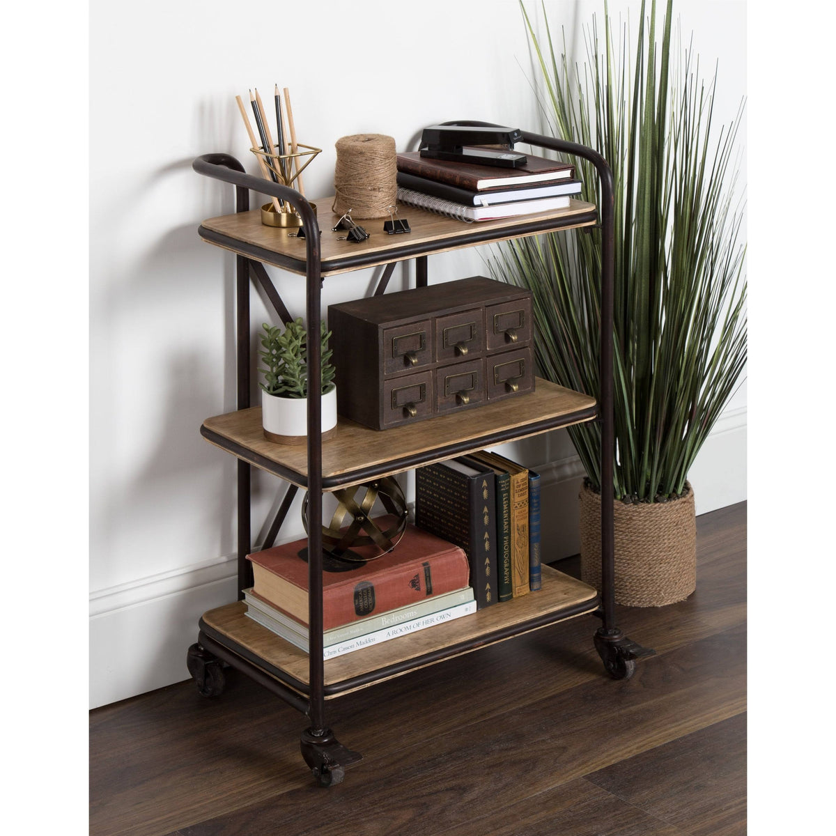 3 Tiered Rolling Bar Cart C7224