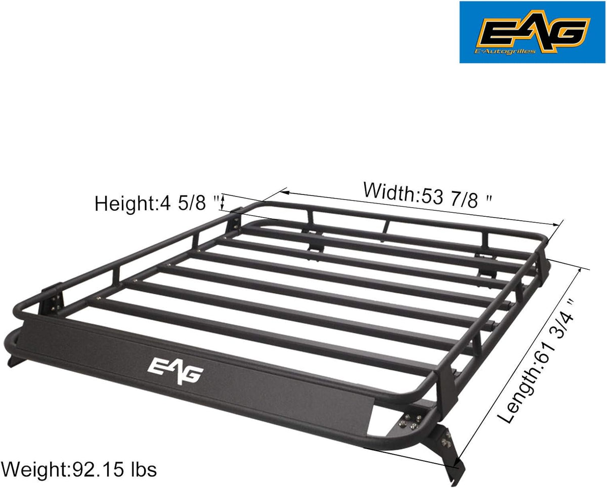 Black Steel Roof Cargo Basket Rack W479367