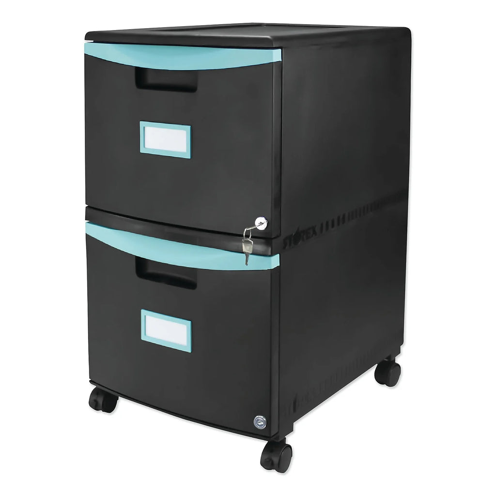 2-Drawer Mobile File Cabinet, Black H645460