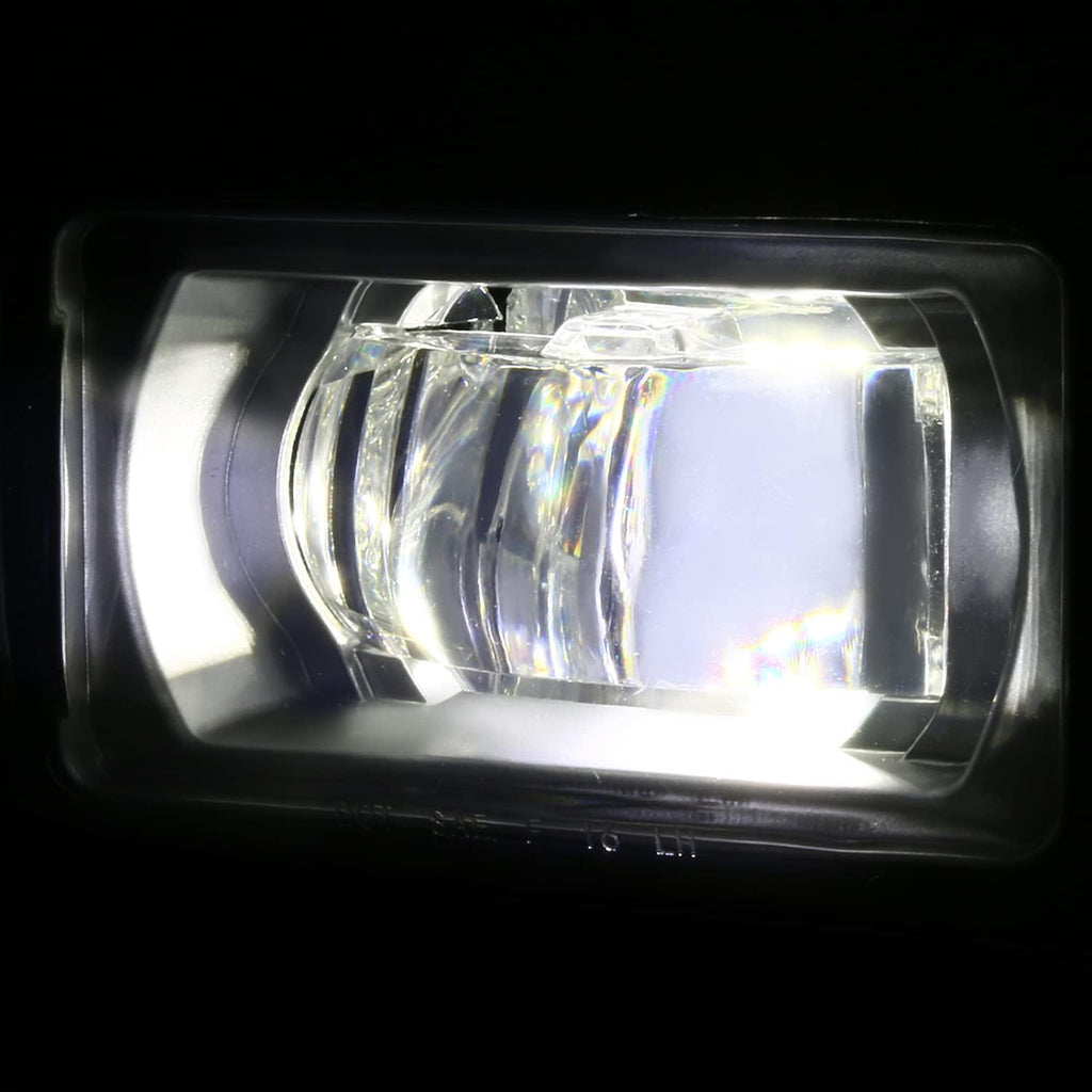 Smoke Lens LED Fog Lights Compatible with Ford F250 F350 Super Duty 2017-2018 Pair O723477