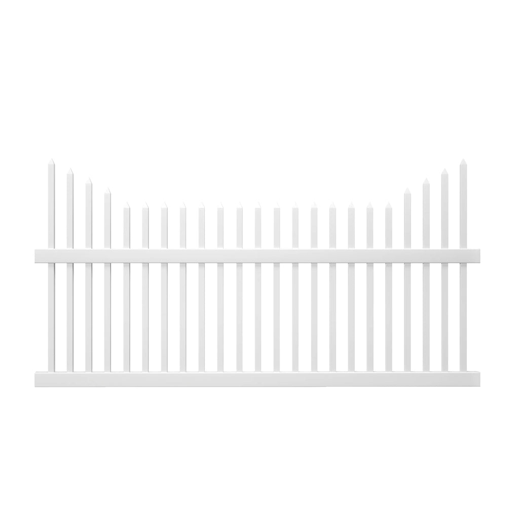 White Vinyl Picket Fence Panel Q393