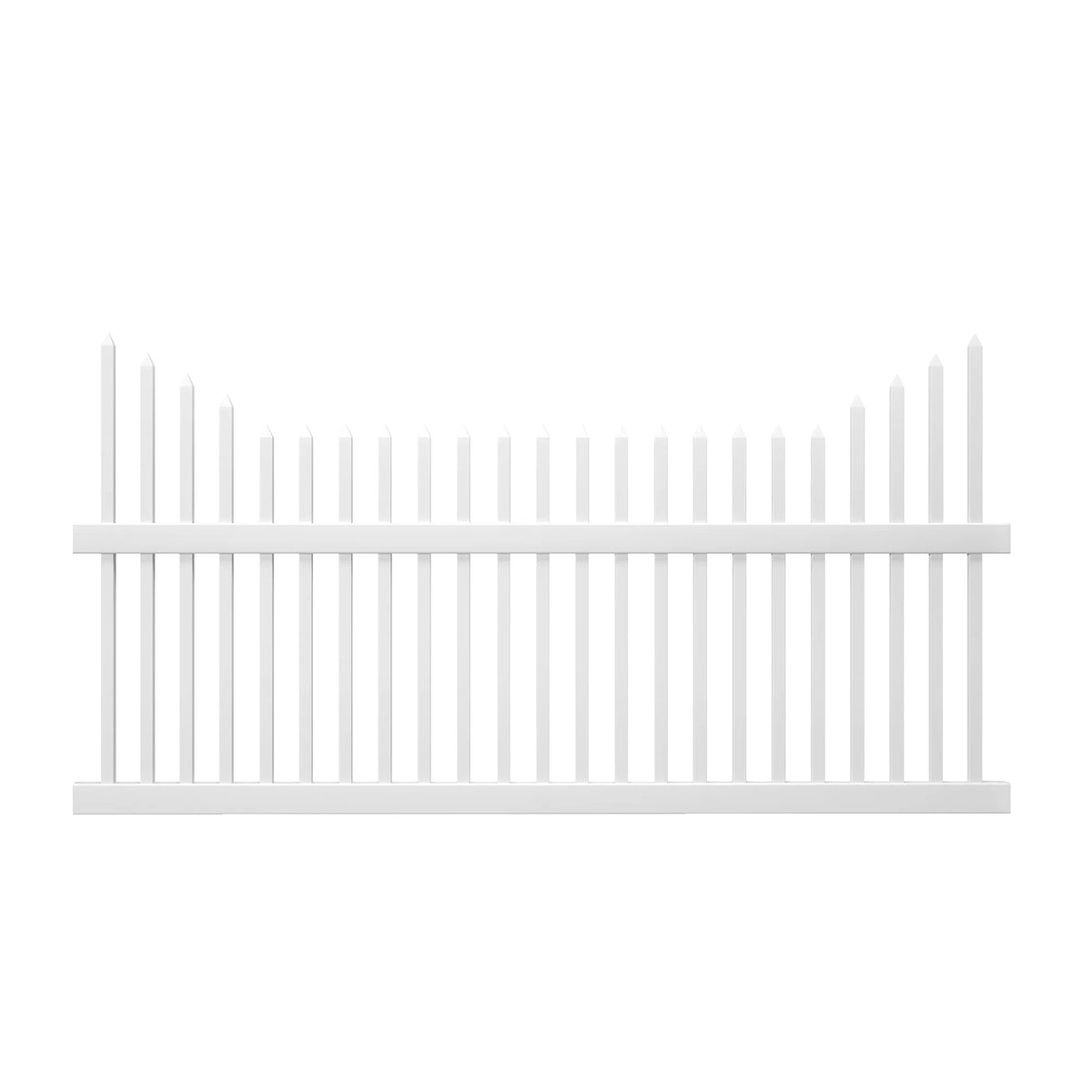 White Vinyl Picket Fence Panel Q393