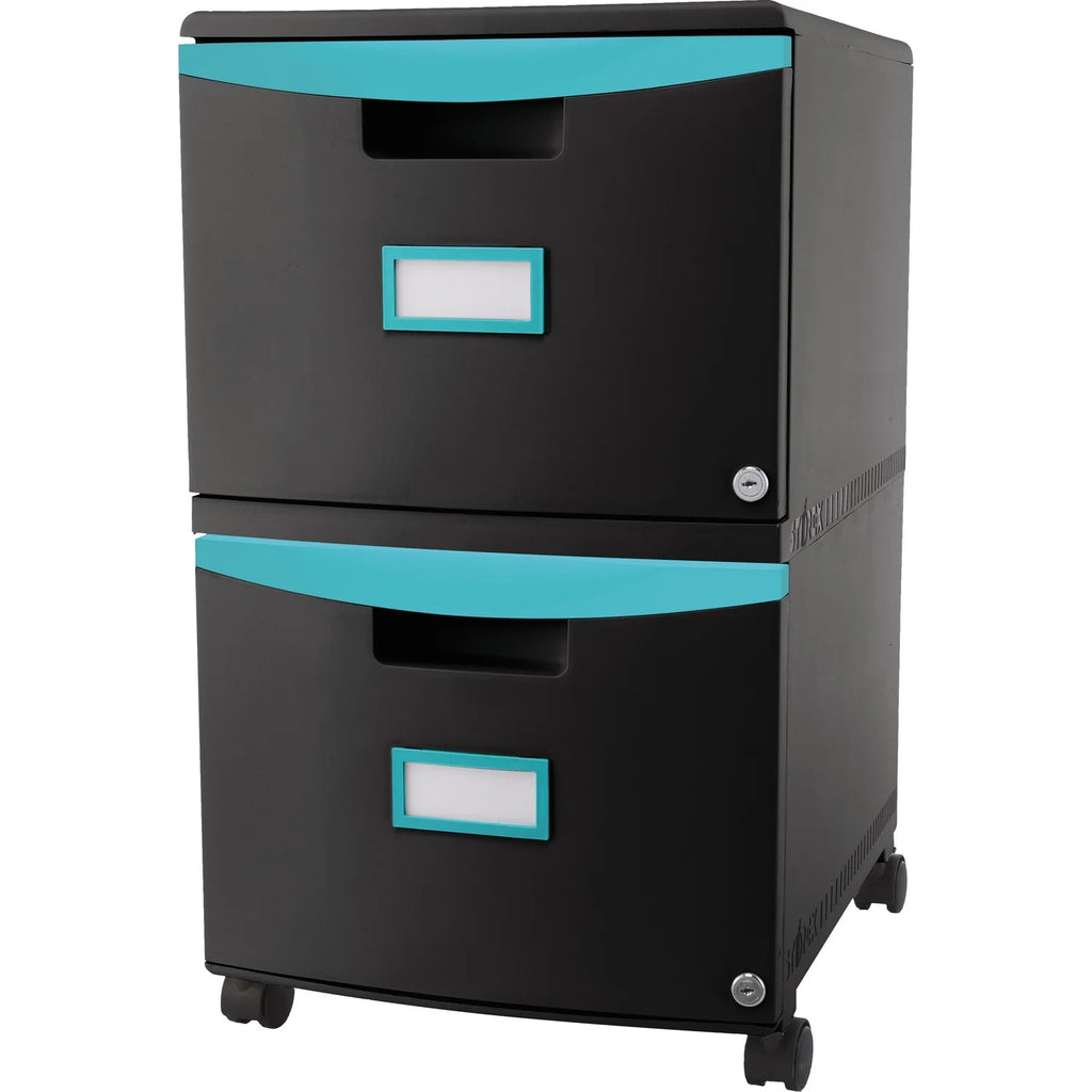 2-Drawer Mobile File Cabinet, Black H645460