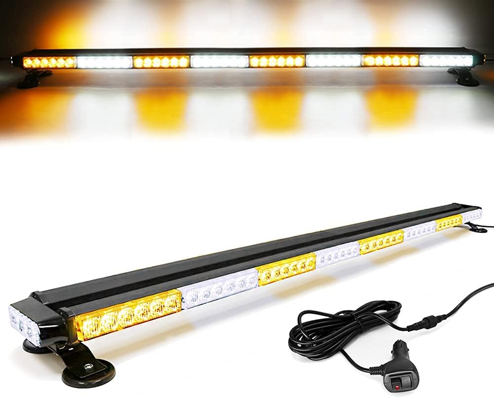 Blue 38" 78 LED Strobe Light Bar with Magnetic Base Z130