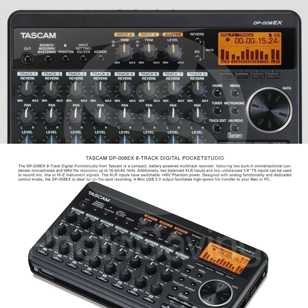 8-Track Digital Pocketstudio Bundle with Protective Case O85435
