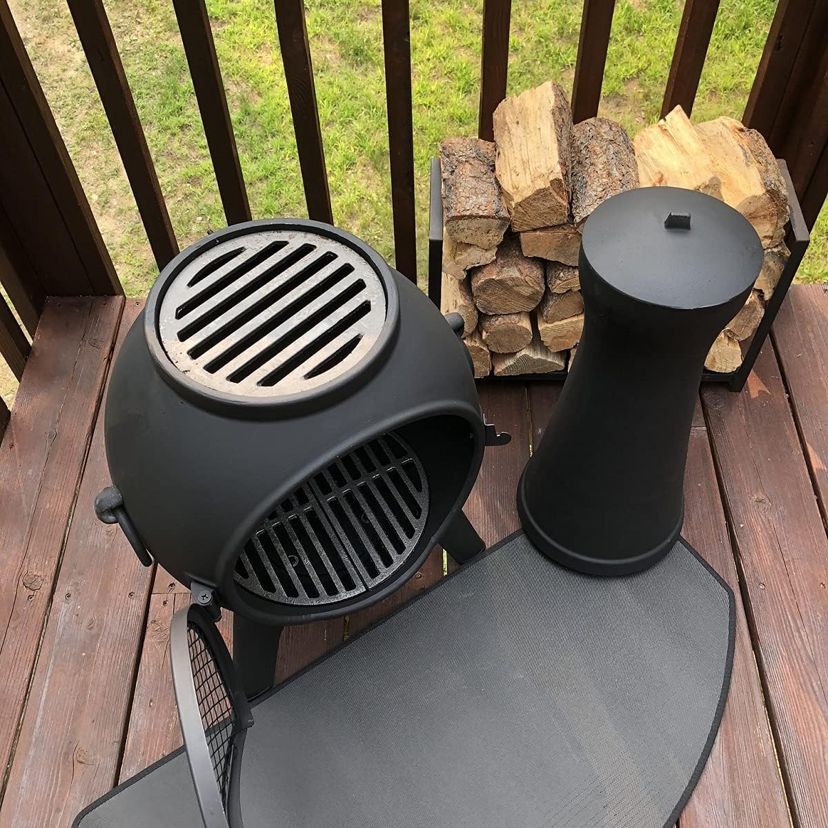 Outdoor Wood Burning Chiminea Fireplace E912745
